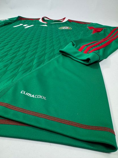 2010 ADIDAS Mexico Home Jersey LONG SLEEVE-JAVIER HERNANDEZ 14