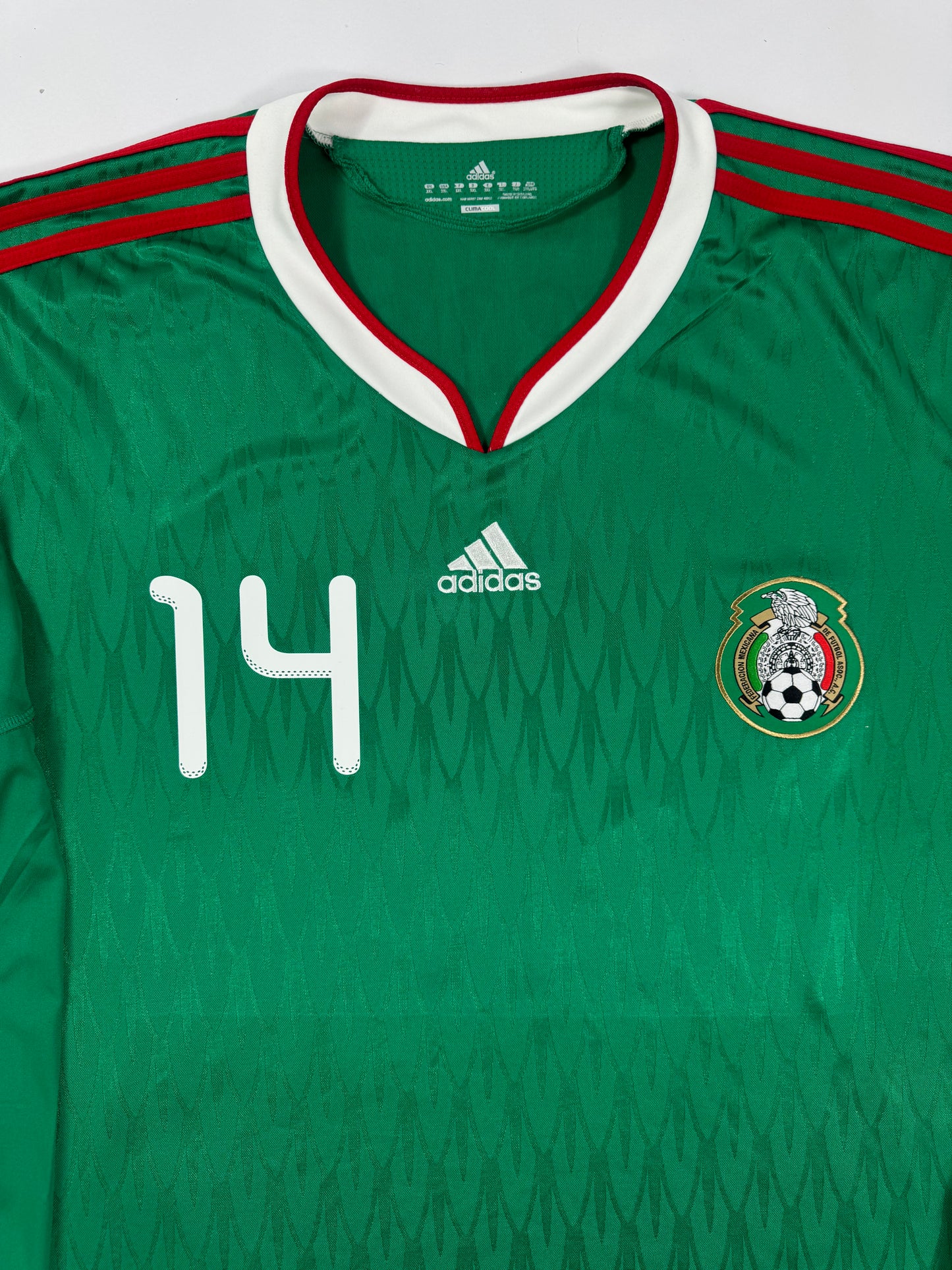 2010 ADIDAS Mexico Home Jersey LONG SLEEVE-JAVIER HERNANDEZ 14