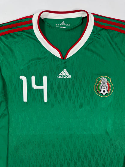 2010 ADIDAS Mexico Home Jersey LONG SLEEVE-JAVIER HERNANDEZ 14