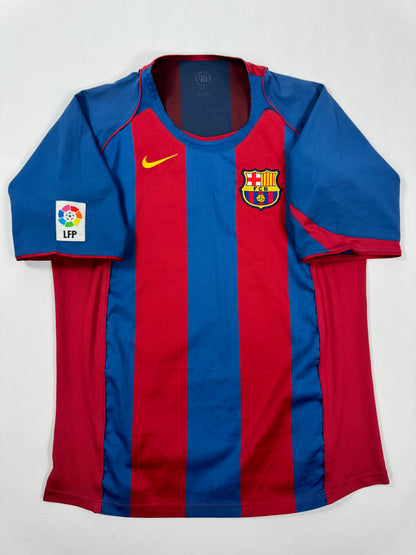 2004/05 NIKE T90 FC Barcelona Home Jersey-RONALDINHO 10 (L)