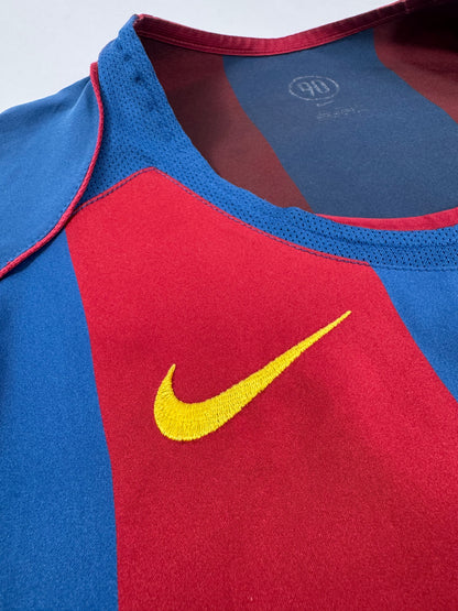 2004/05 NIKE T90 FC Barcelona Home Jersey-RONALDINHO 10 (L)