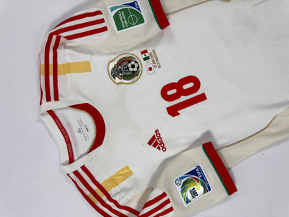 2013 ADIDAS TECHFIT Mexico Away Jersey PLAYER ISSUE GUARDADO 18-SIZE 8(L)