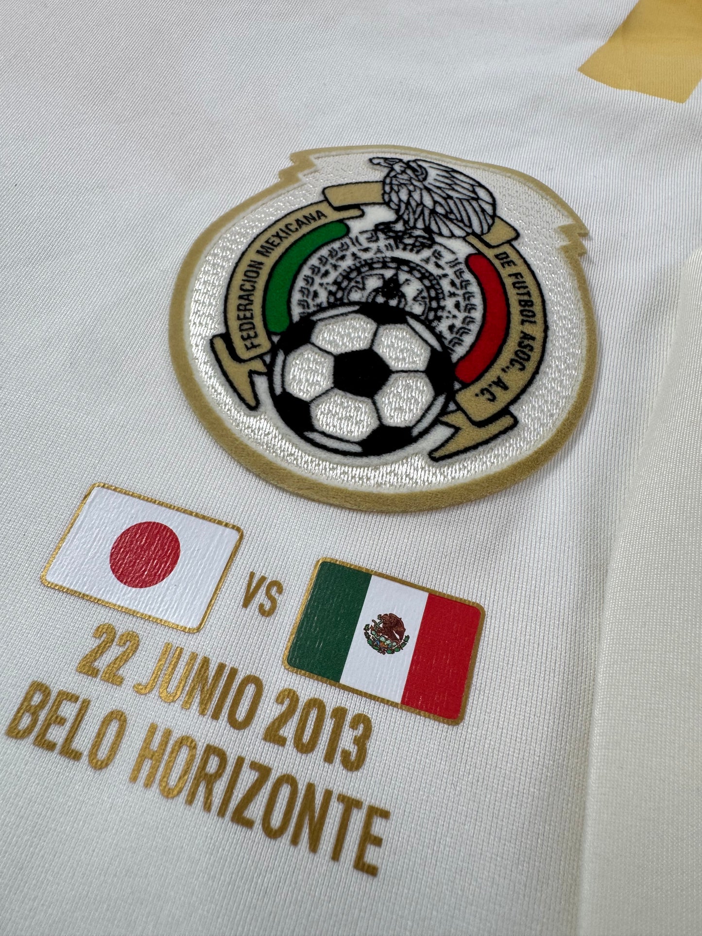 2013 ADIDAS TECHFIT Mexico Away Jersey PLAYER ISSUE GUARDADO 18-SIZE 8(L)