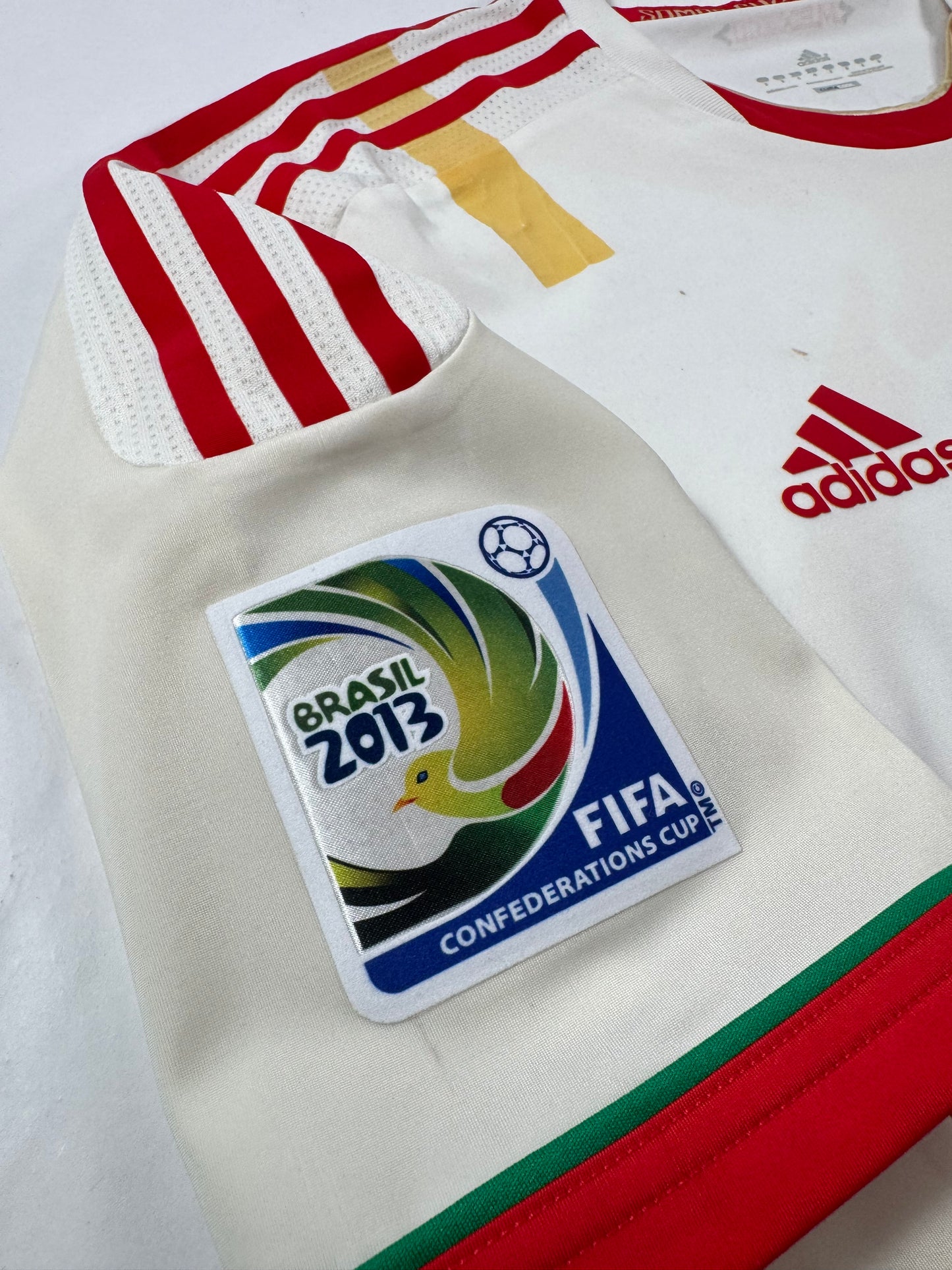 2013 ADIDAS TECHFIT Mexico Away Jersey PLAYER ISSUE GUARDADO 18-SIZE 8(L)