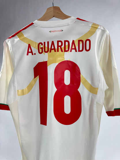 2013 ADIDAS TECHFIT Mexico Away Jersey PLAYER ISSUE GUARDADO 18-SIZE 8(L)