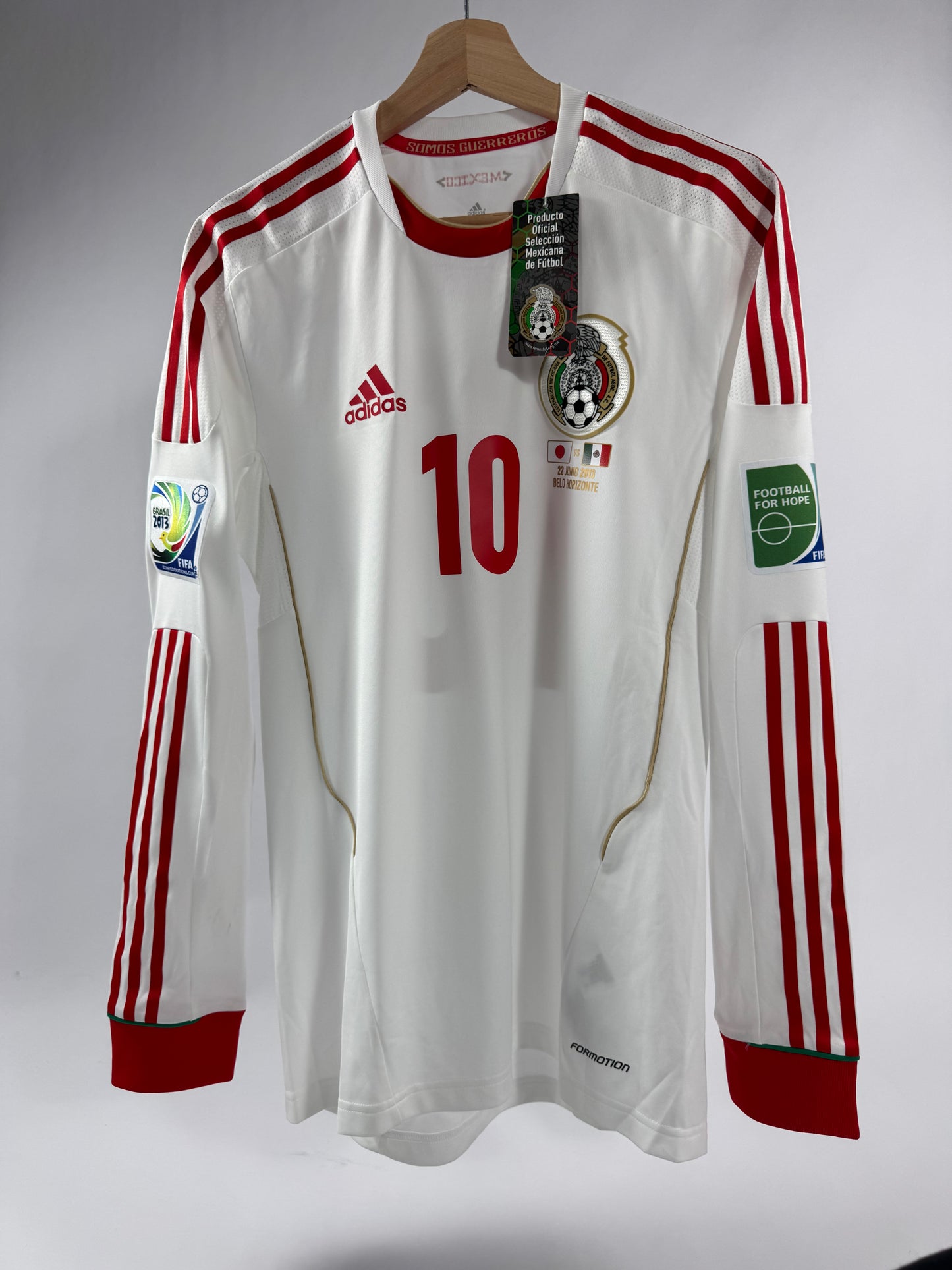 2013 ADIDAS FORMOTION Mexico Away Jersey LONG SLEEVE PLAYER VERSION-GIO DOS SANTOS 10-(M)