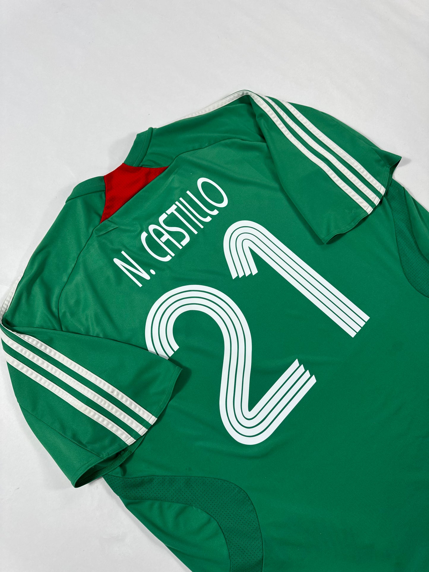 2007 ADIDAS Mexico Home Jersey-NERY CASTILLO 21 (XXL)