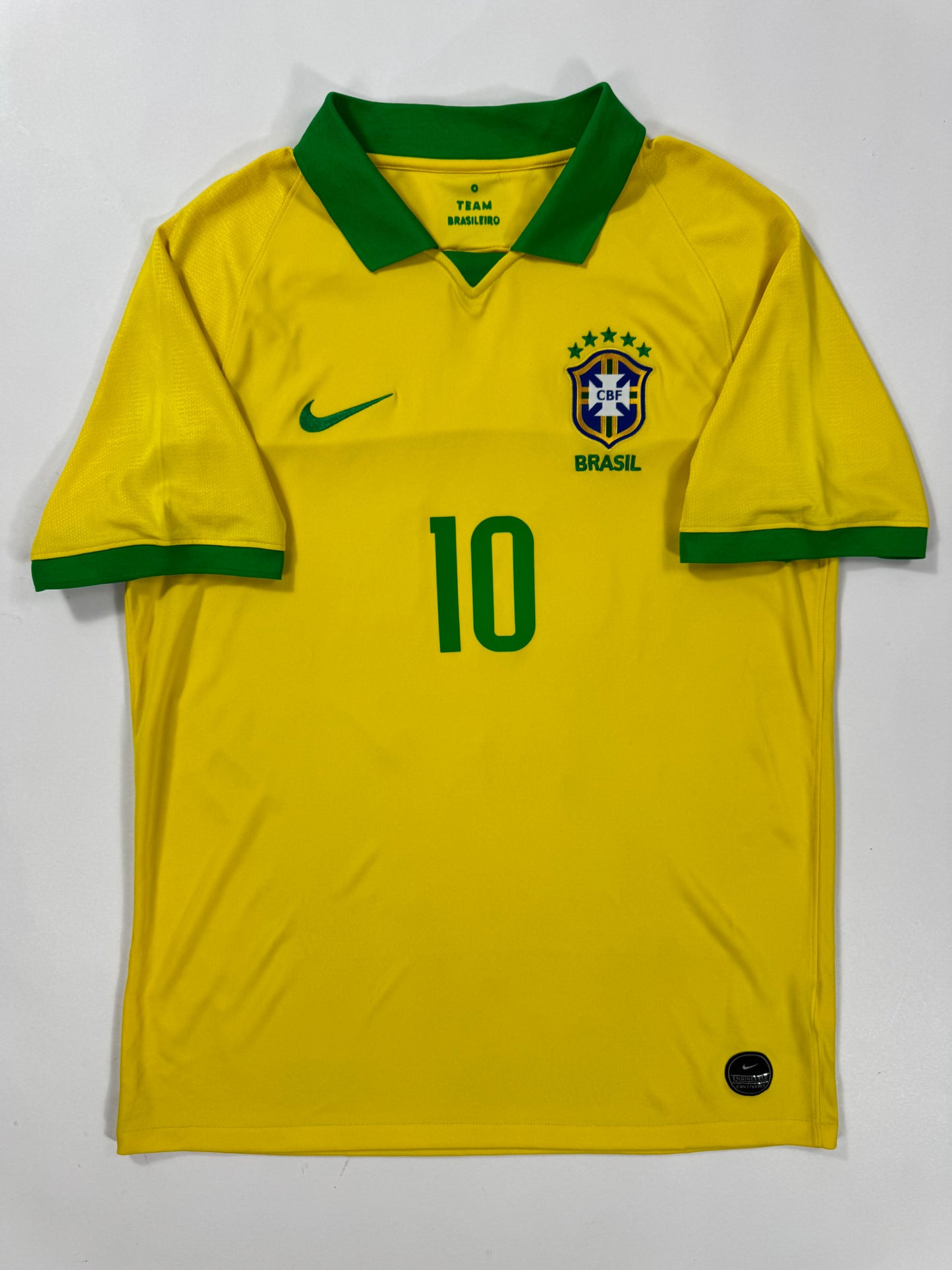2019 NIKE Brazil Home Jersey-NEYMAR JR 10-(XL)
