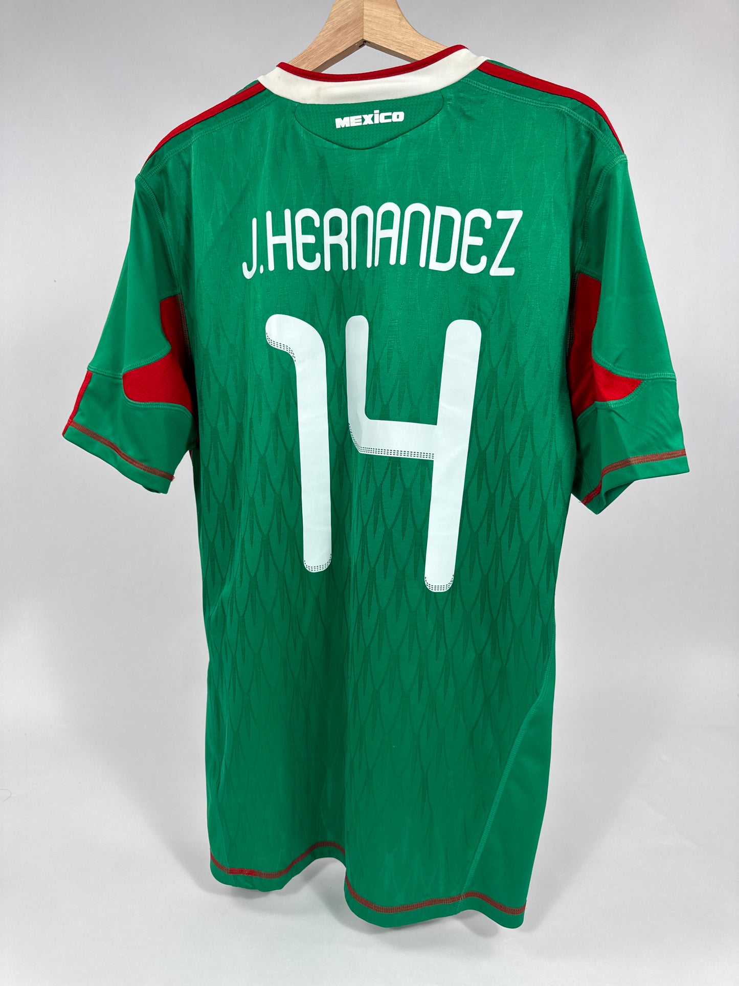 2010 ADIDAS MEXICO HOME JERSEY J.HERNANDEZ 14-(L)