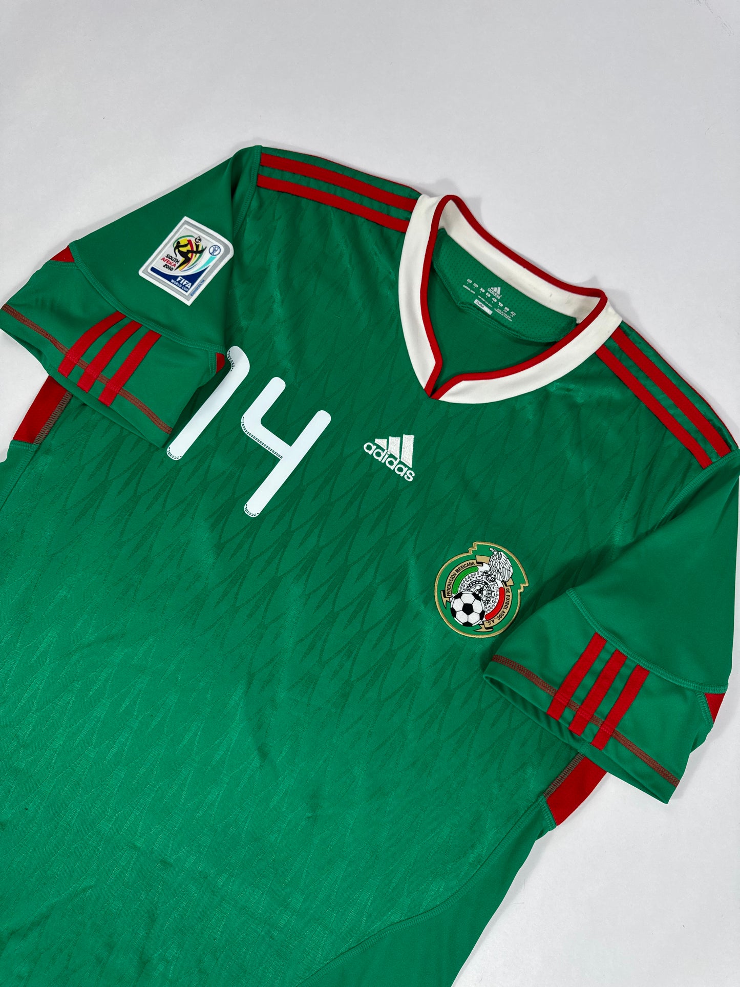 2010 ADIDAS MEXICO HOME JERSEY J.HERNANDEZ 14-(L)