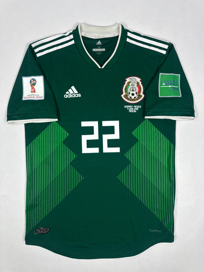 2018 ADIDAS MEXICO HOME JERSEY-LOZANO 22-(M)