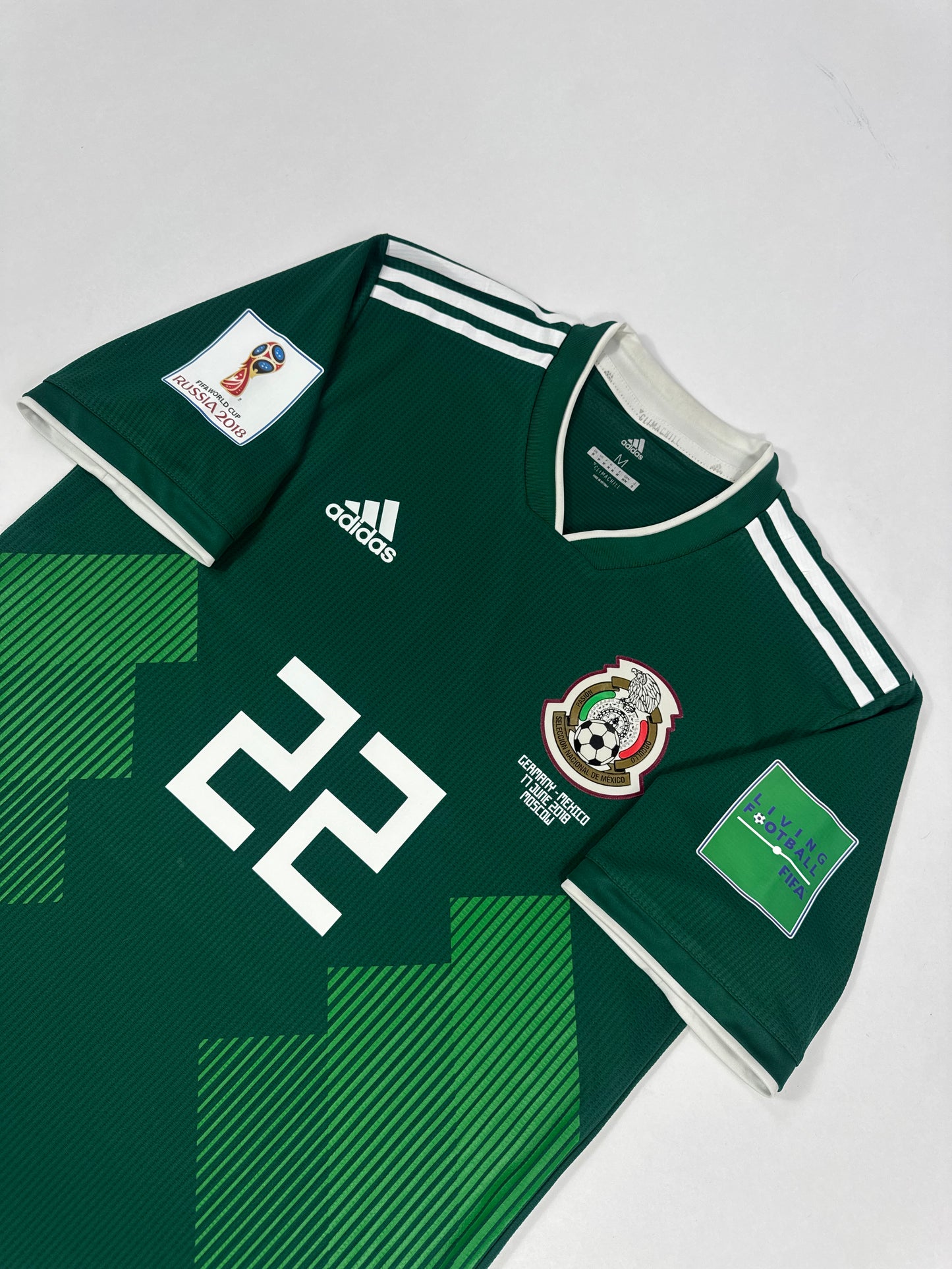2018 ADIDAS MEXICO HOME JERSEY-LOZANO 22-(M)