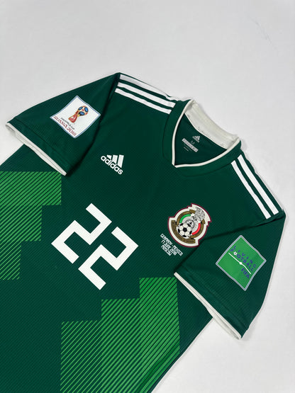 2018 ADIDAS MEXICO HOME JERSEY-LOZANO 22-(M)
