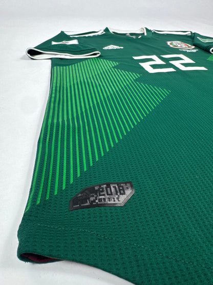 2018 ADIDAS MEXICO HOME JERSEY-LOZANO 22-(M)