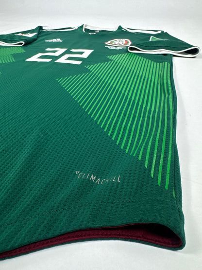 2018 ADIDAS MEXICO HOME JERSEY-LOZANO 22-(M)