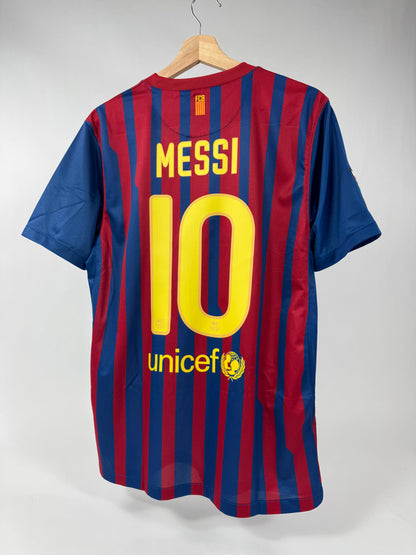 2011/12 FC BARCELONA HOME UNIFORM FULL KIT SHIRT+SHORTS MESSI 10 -(M)