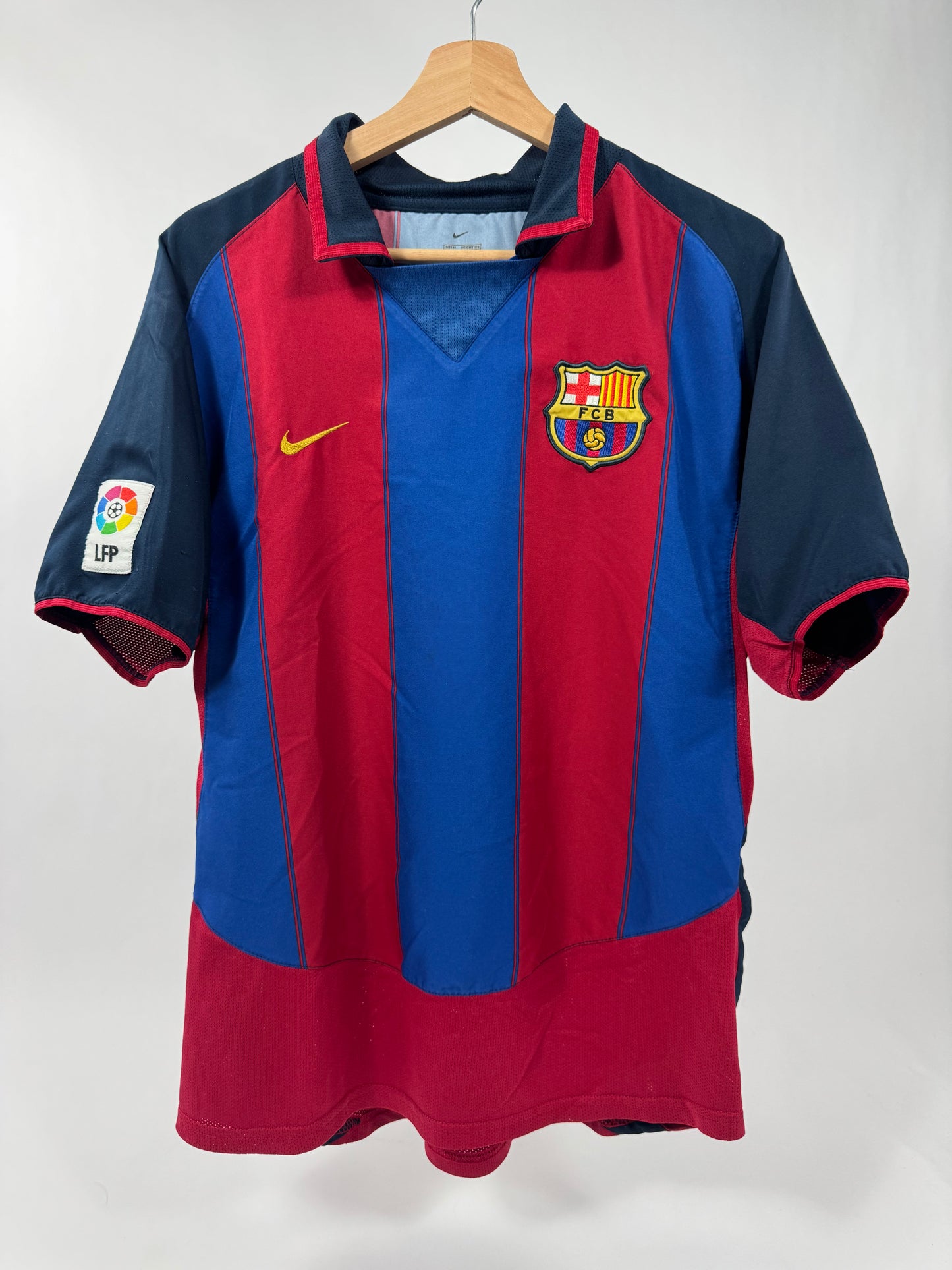 2003/04 NIKE FC BARCELONA HOME KIT MARQUEZ 4-(M)