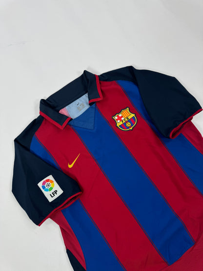 2003/04 NIKE FC BARCELONA HOME KIT MARQUEZ 4-(M)