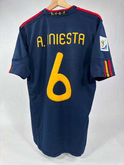 2010 ADIDAS SPAIN AWAY JERSEY INIESTA 6-(L)