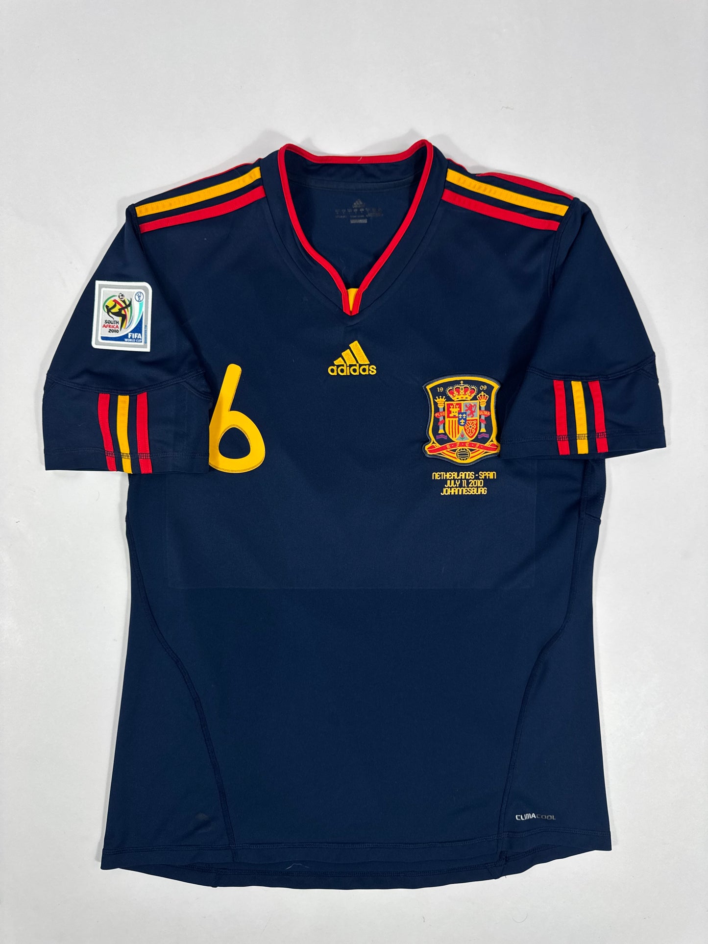 2010 ADIDAS SPAIN AWAY JERSEY INIESTA 6-(L)