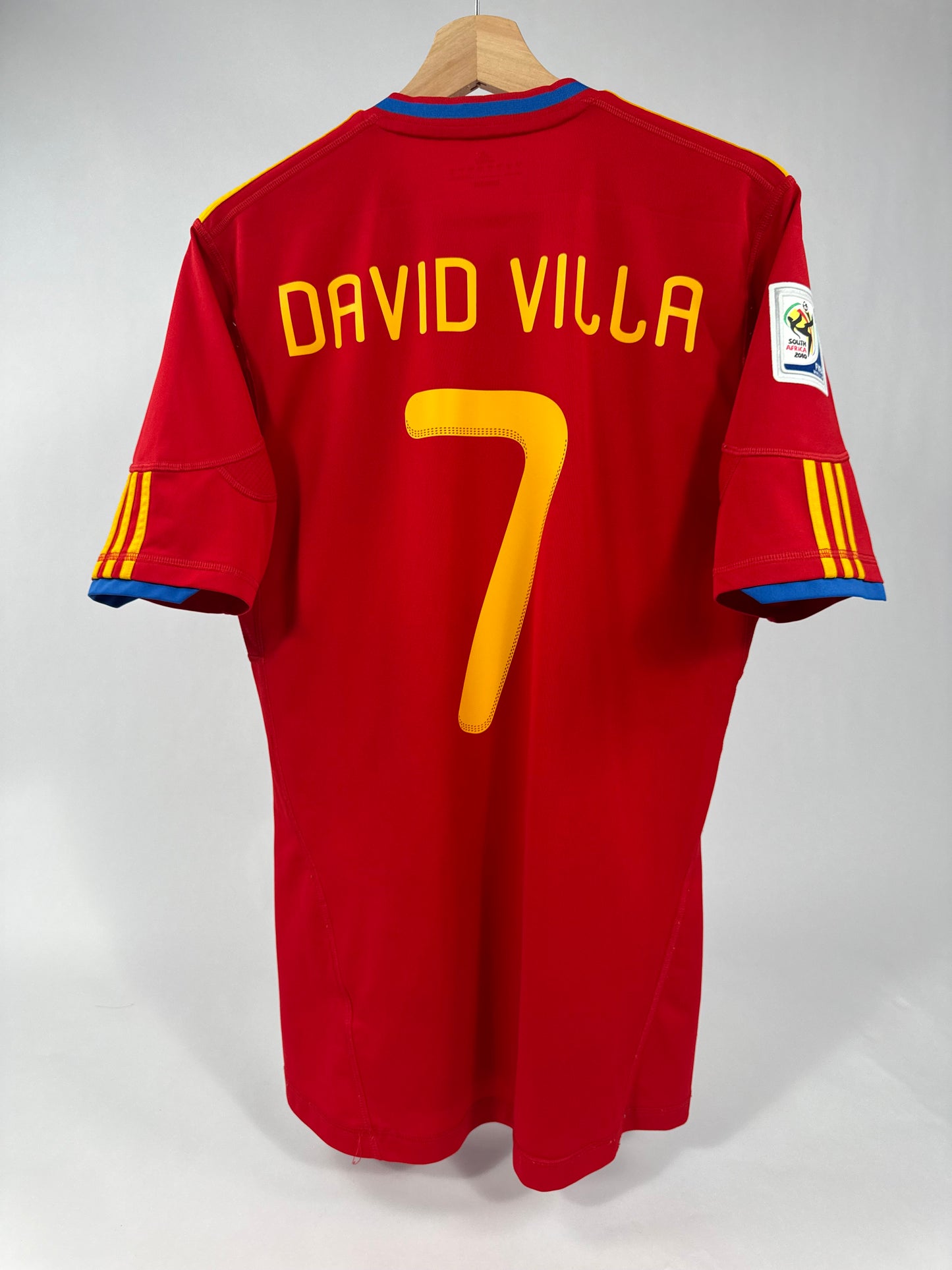 2010 ADIDAS Spain Home Jersey-DAVID VILLA 7