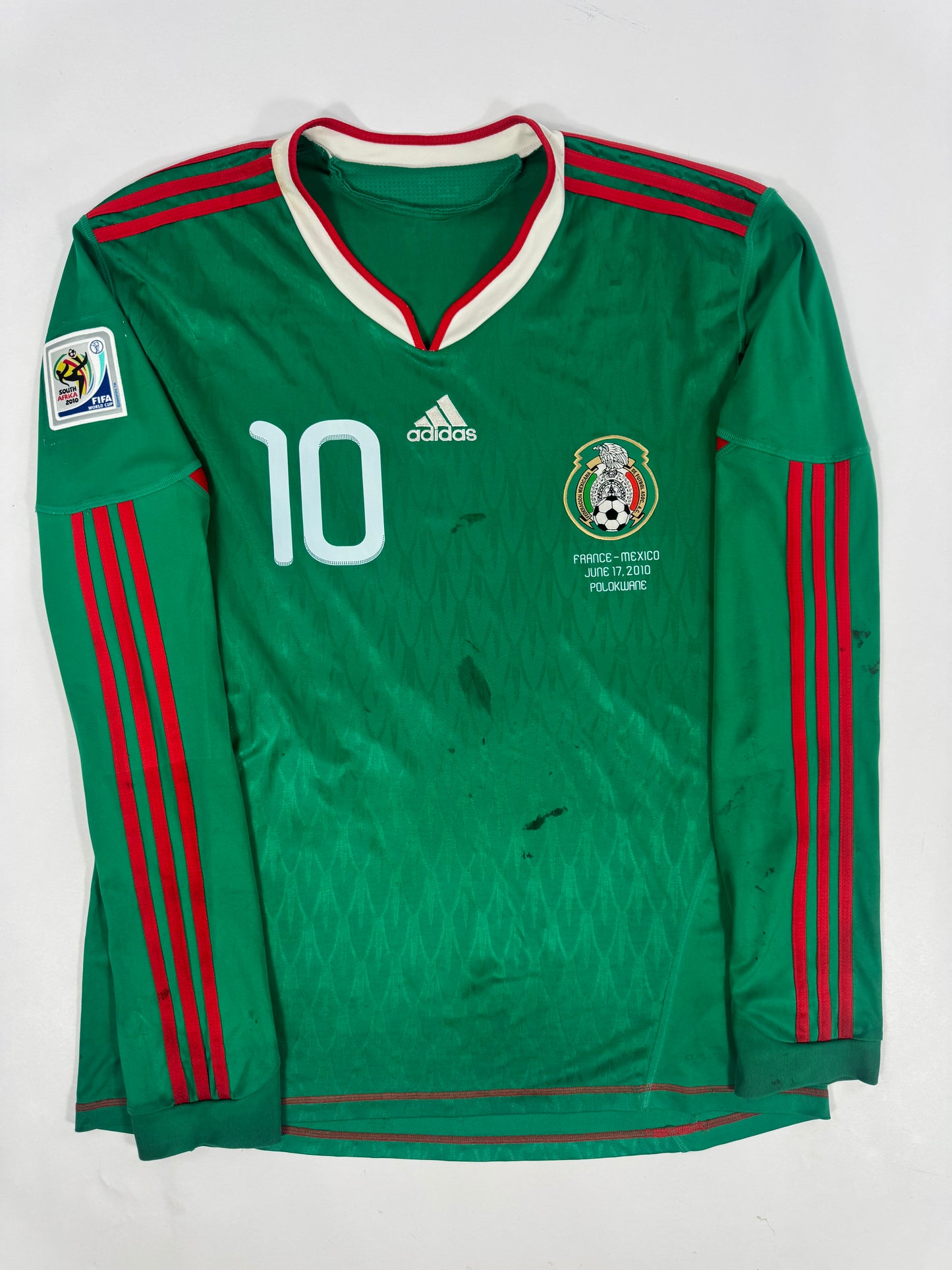 2010 ADIDAS MEXICO HOME JERSEY CUAUHTEMOC BLANCO 10-(XL)