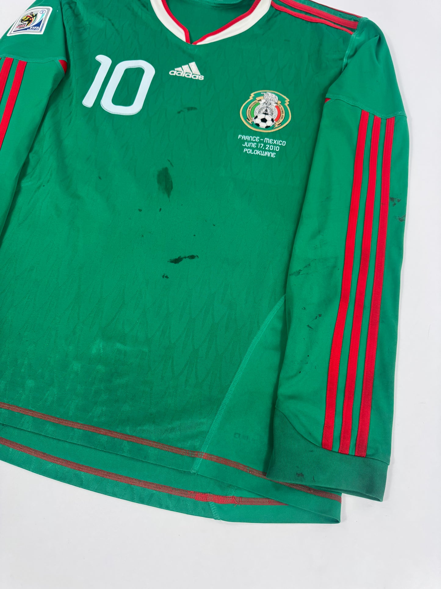 2010 ADIDAS MEXICO HOME JERSEY CUAUHTEMOC BLANCO 10-(XL)