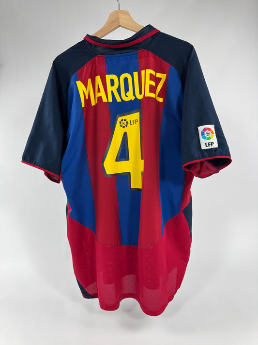 2003/04 NIKE FC BARCELONA HOME JERSEY MARQUEZ 4-(XL)