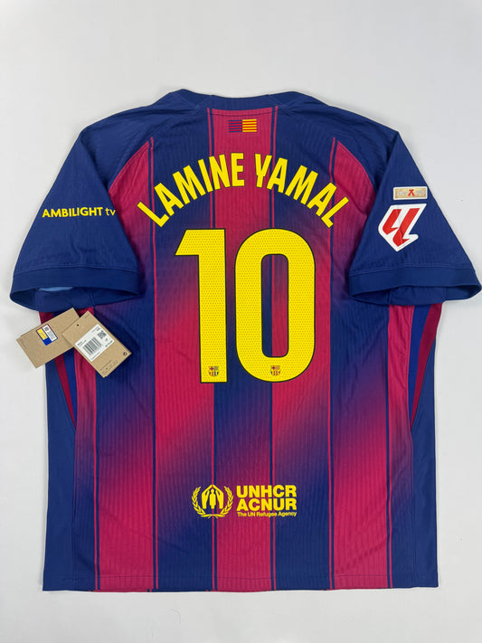 25/26 FC Barcelona Authentic DriFit ADV Home Jersey-LAMINE YAMAL 10 NEW WITH TAGS
