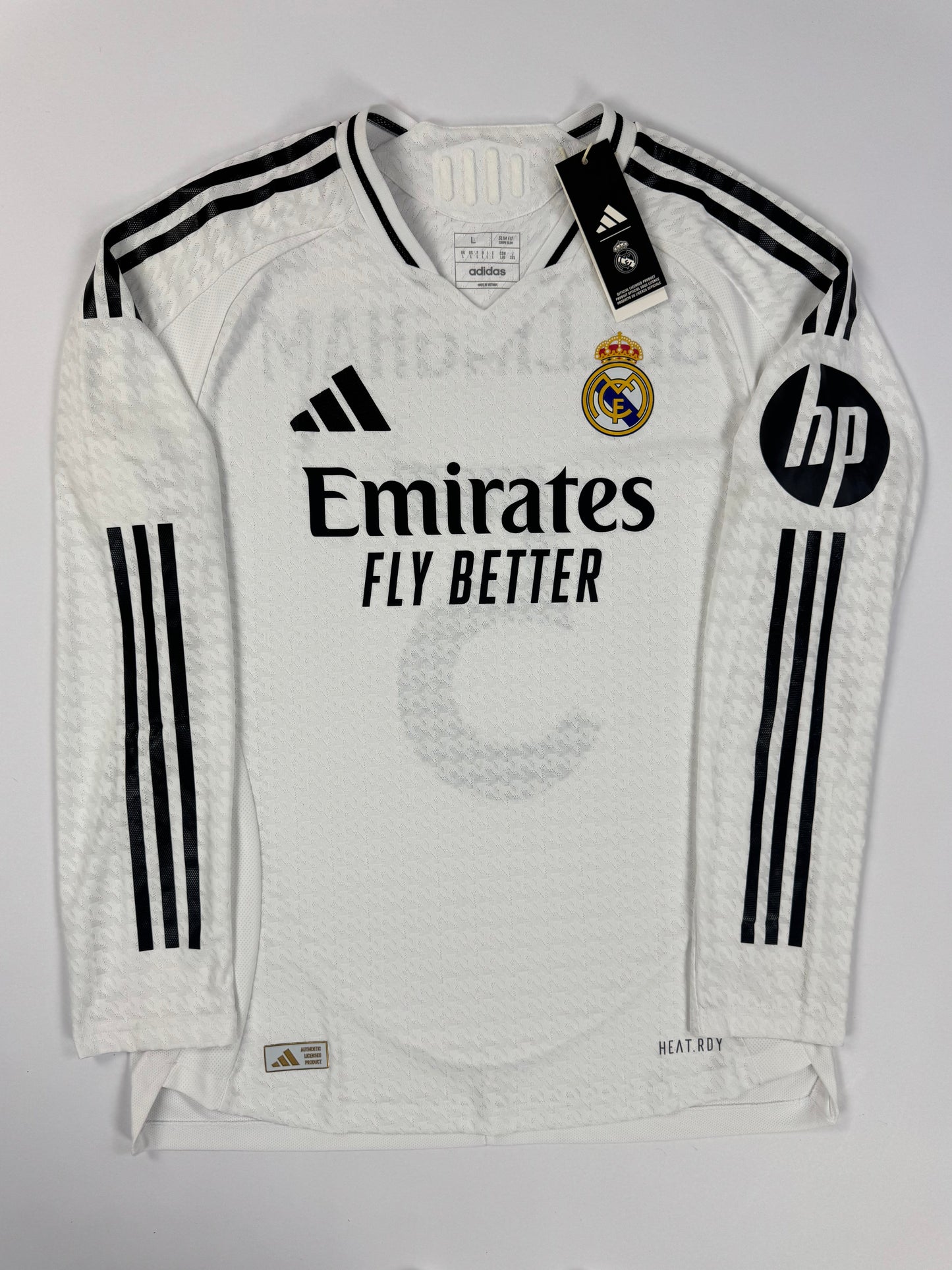 24/25 Real Madrid Authentic Player Home Jersey LS