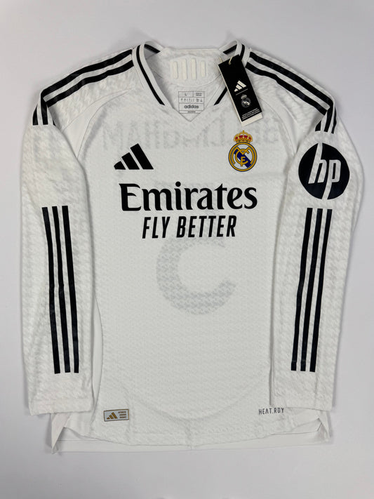 24/25 Real Madrid Authentic Player Home Jersey LS