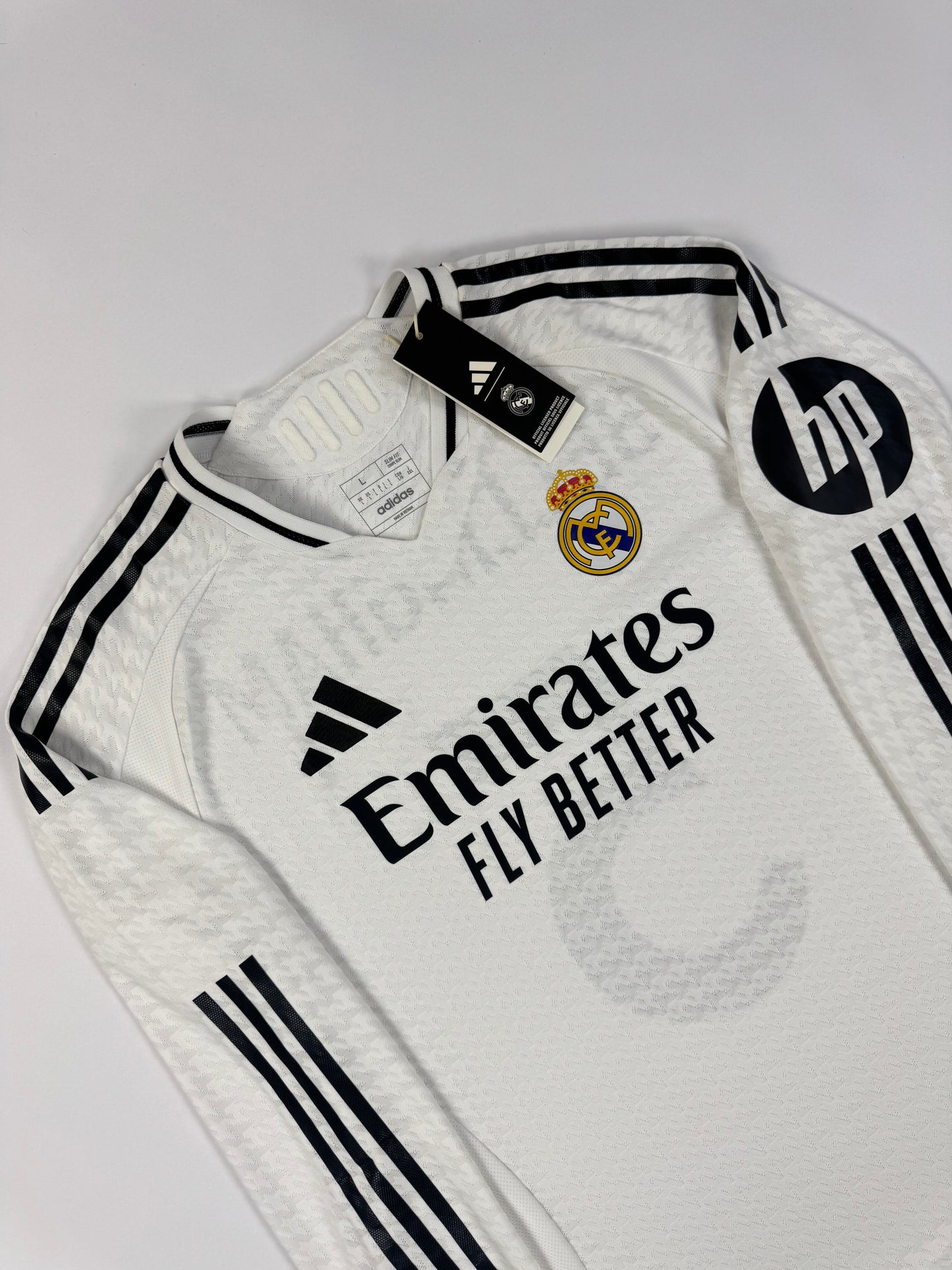 24/25 Real Madrid Authentic Player Home Jersey LS