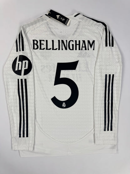 24/25 Real Madrid Authentic Player Home Jersey LS